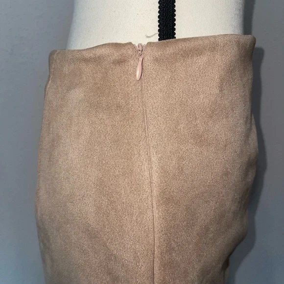 SHEIN BAE Wrap Faux Suede Skirt Side Zip Size Large 8/10 - Picture 8 of 11